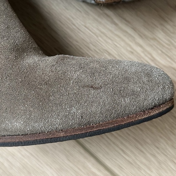 Belle Sigerson Morrison Laica Suede Shearling Fur Buckle Boot Taupe Brown 6.5 - Picture 8 of 10